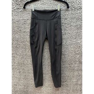 Lululemon Elastic Waist Cropped Leggings Black Womens Size‎ XS